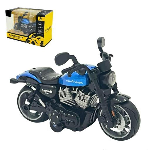1:14 Scale Pull Back Diecast Alloy Royal Motorcycle Toy Bike Simulation Model