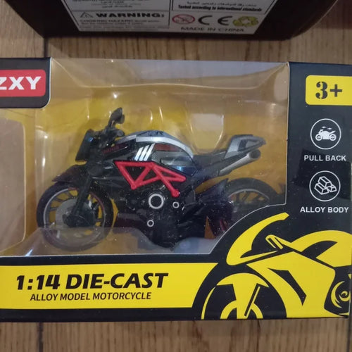 1:14 Die-Cast Alloy Motorcycle Toy