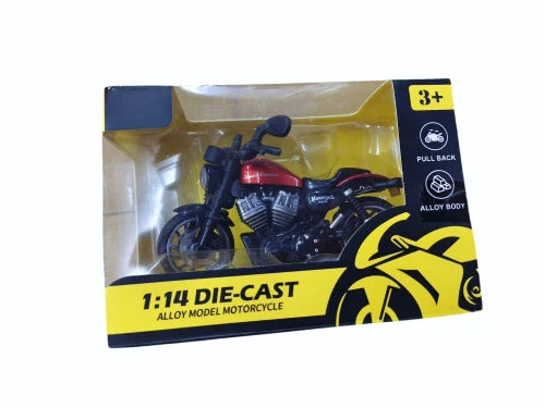 1:14 Scale Pull Back Diecast Alloy Royal Motorcycle Toy Bike Simulation Model